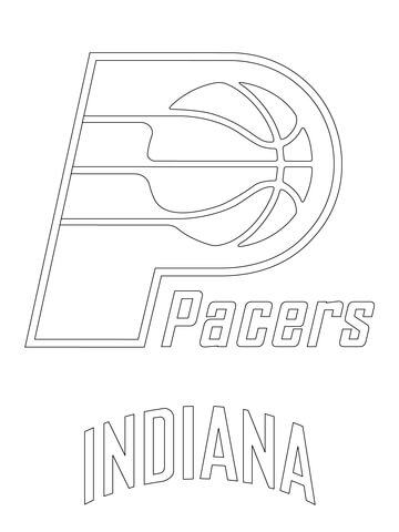 Indiana Pacers Logo  Coloring Page